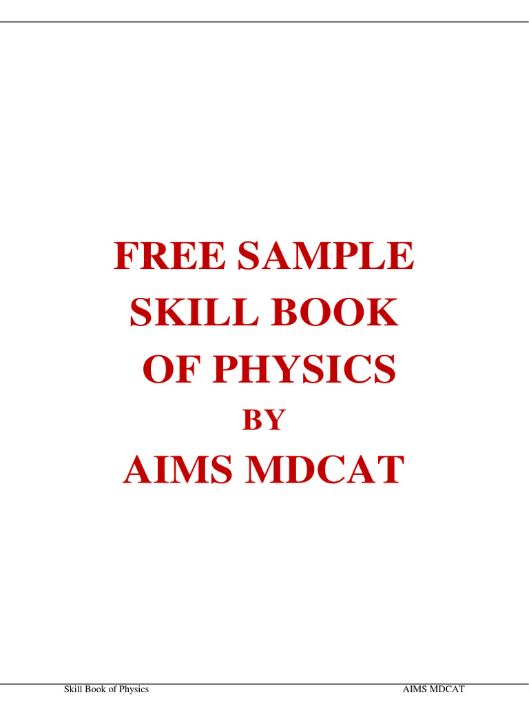 AIMS MDCAT Physics Skill Book Sample | PDF | Waves | Wavelength