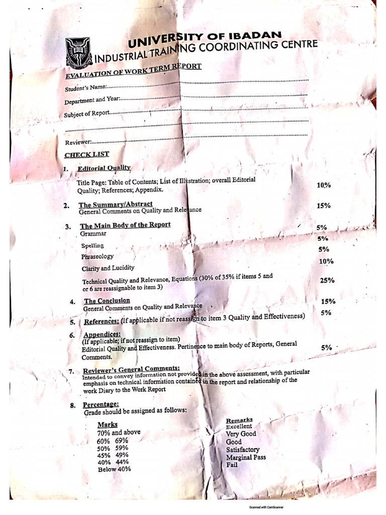 Marking Guide For ITs | PDF