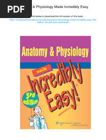 Anatomy & Physiology Made Incredibly Easy. ISBN 0781788862, 978-0781788861