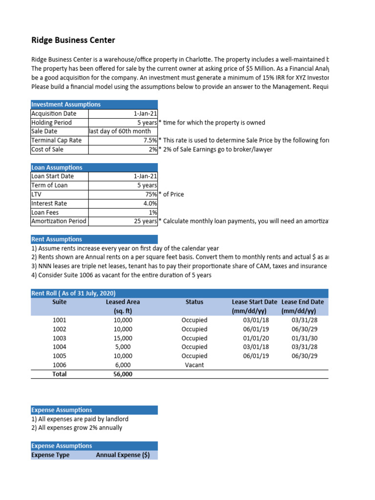 NikitaJain FA DCF Modelling Test 1 | PDF | Debt | Loan To Value Ratio