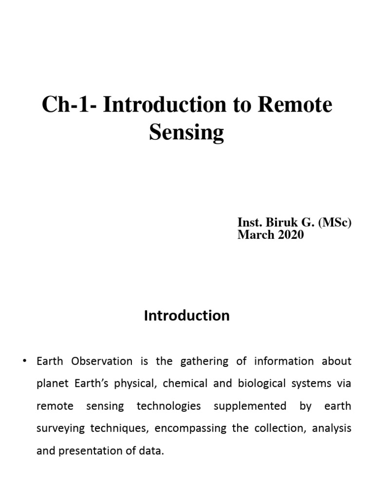 Introduction to Remote Sensing Basics | PDF | Electromagnetic Spectrum ...