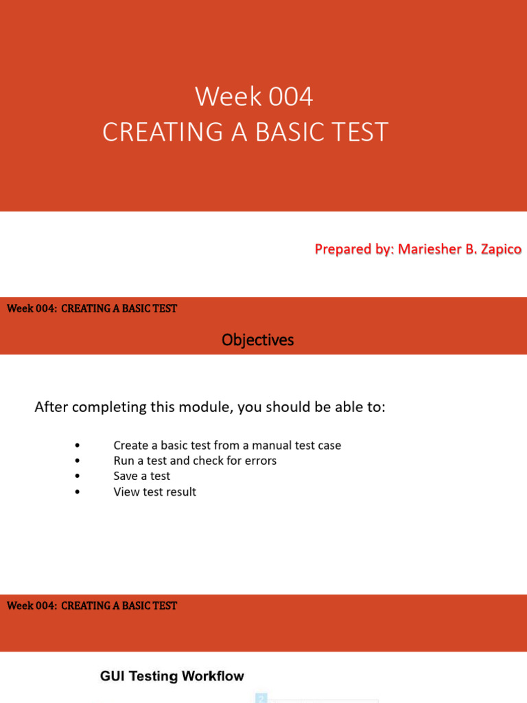 Chapter 4-CREATING-A-BASIC-TEST | PDF