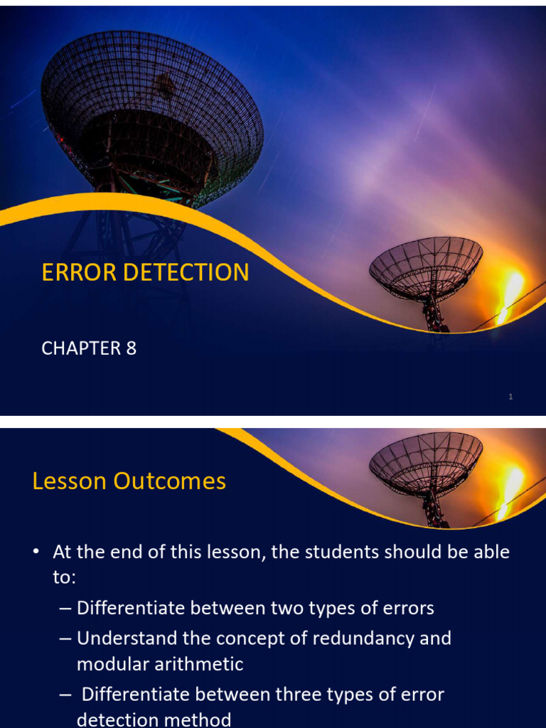 8-ERRORDETECTION Itt300 | PDF | Error Detection And Correction | Code