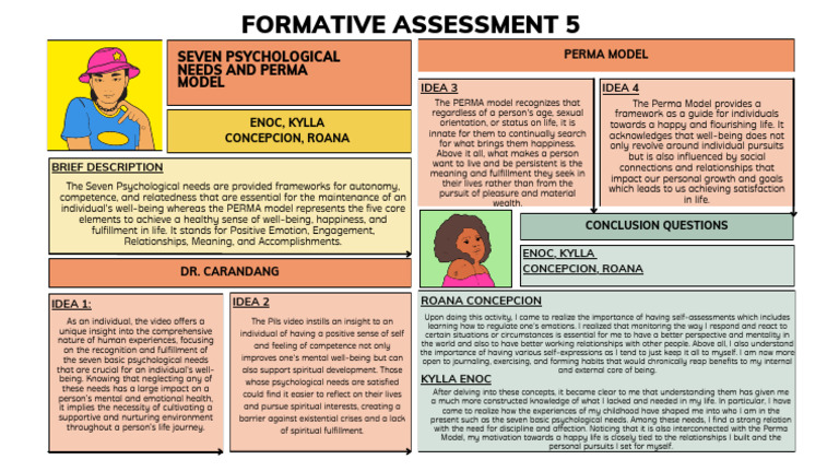 PERMA Model & Psychological Needs | PDF | Well Being | Happiness