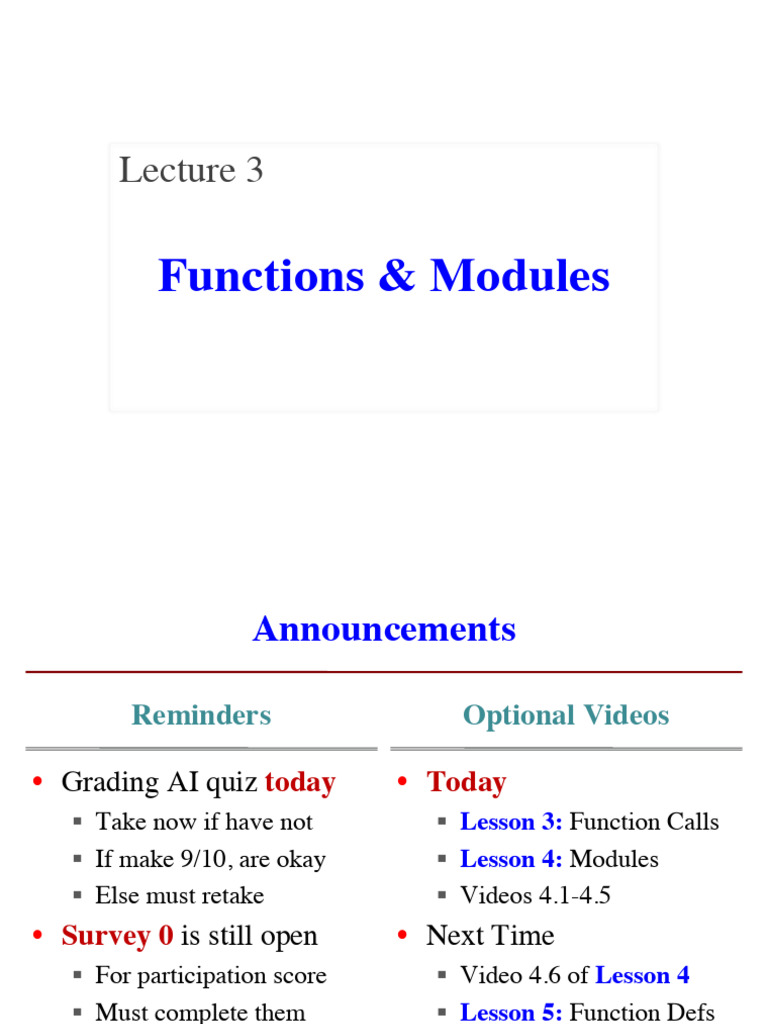 Presentation 03 | PDF | Modular Programming | Python (Programming Language)