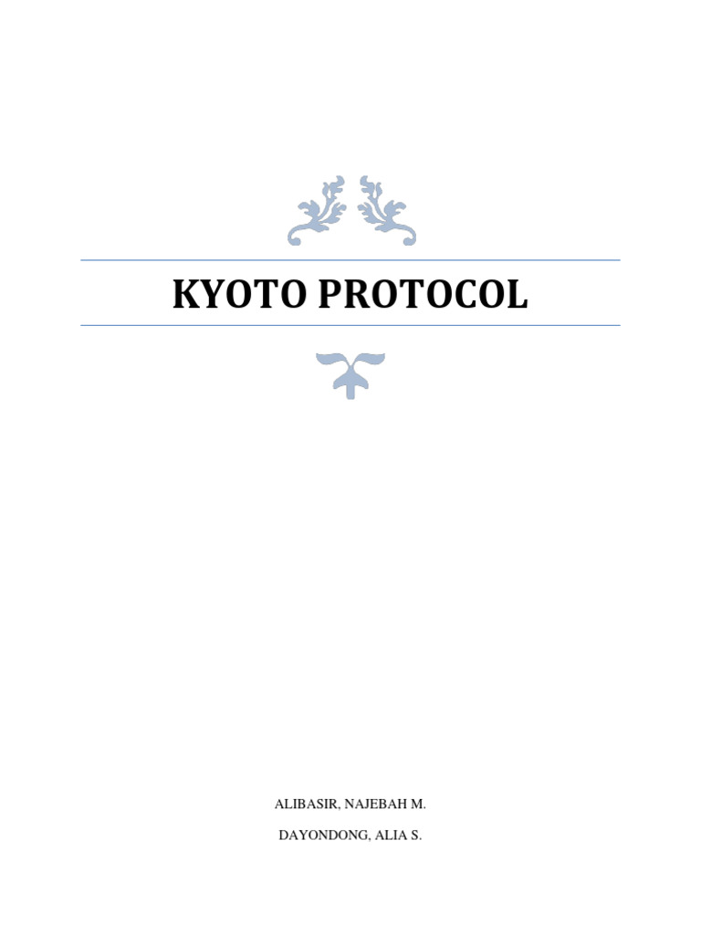 Kyoto Protocol: Emission Reduction Framework | PDF | Kyoto Protocol ...