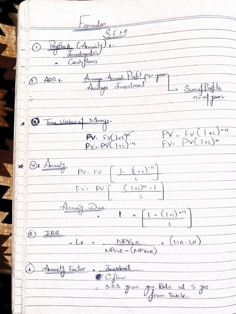 SFM Formulas 25-Apr-2022 19-10-42 | PDF