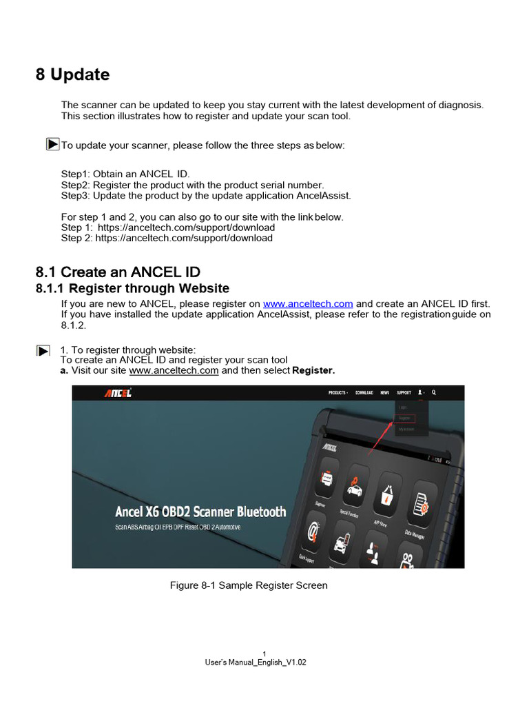ANCEL Scanner Update Guide | PDF | Personal Computers | Password