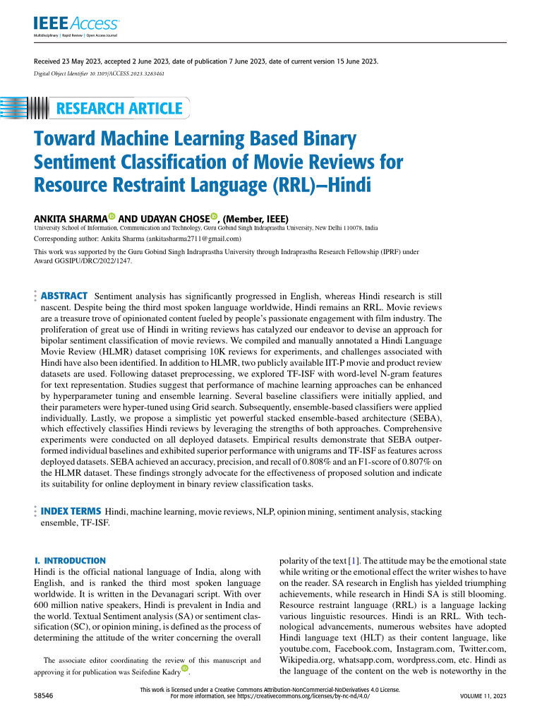 Toward Machine Learning Based Binary Sentiment Classification of Movie ...