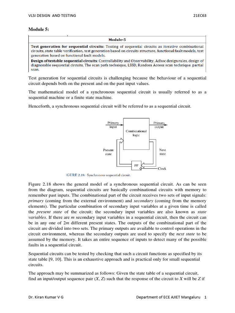 Testing Techniques for Sequential Circuits | PDF | Logic Gate | Digital ...