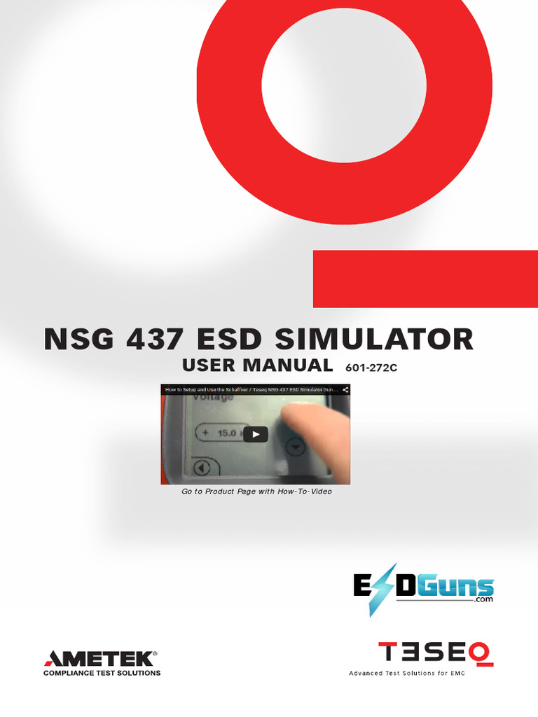 NSG 437 ESD Simulator User Manual | PDF | Electrostatic Discharge ...