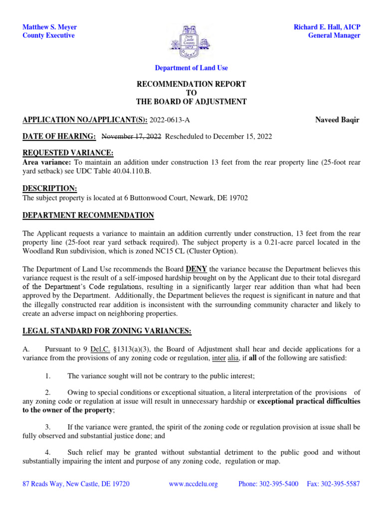 Variance Request for 6 Buttonwood Court | PDF | Pipe (Fluid Conveyance ...