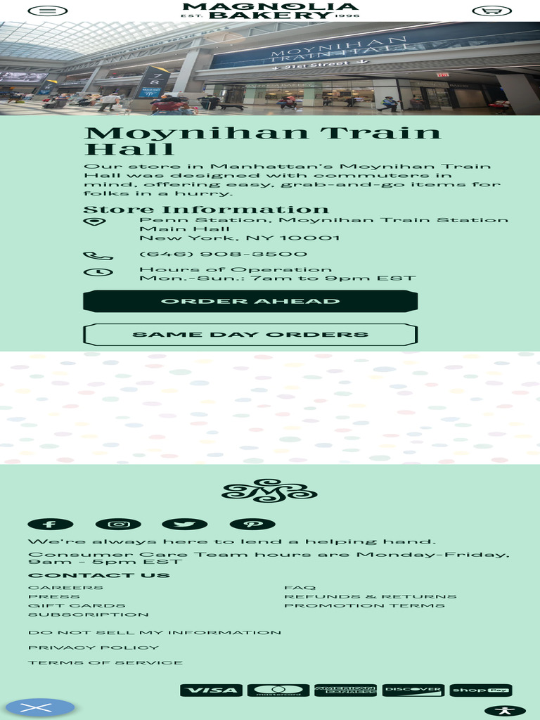 Moynihan Train Hall Magnolia Bakery PDF