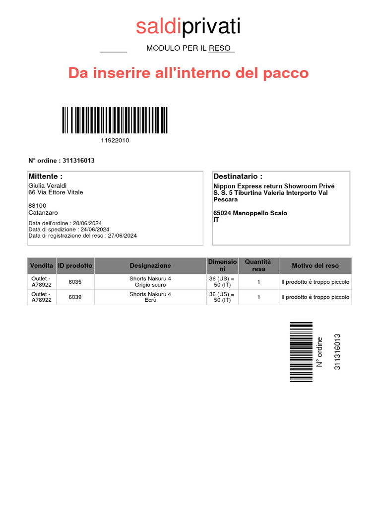 Return Document 11922010 | PDF