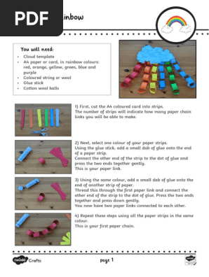 Paper Chain Rainbow Instructions