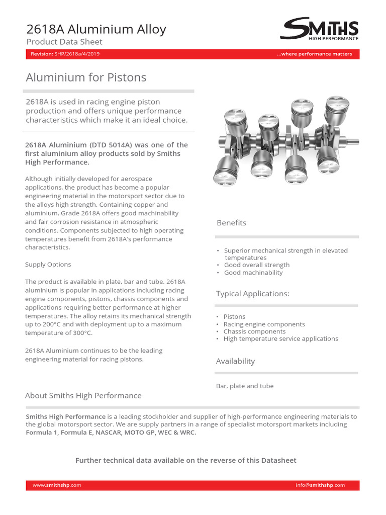 2618a-aluminium | PDF | Aluminium | Piston