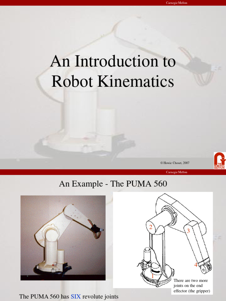 Robot Kinematics Overview and Concepts | PDF | Cartesian Coordinate ...