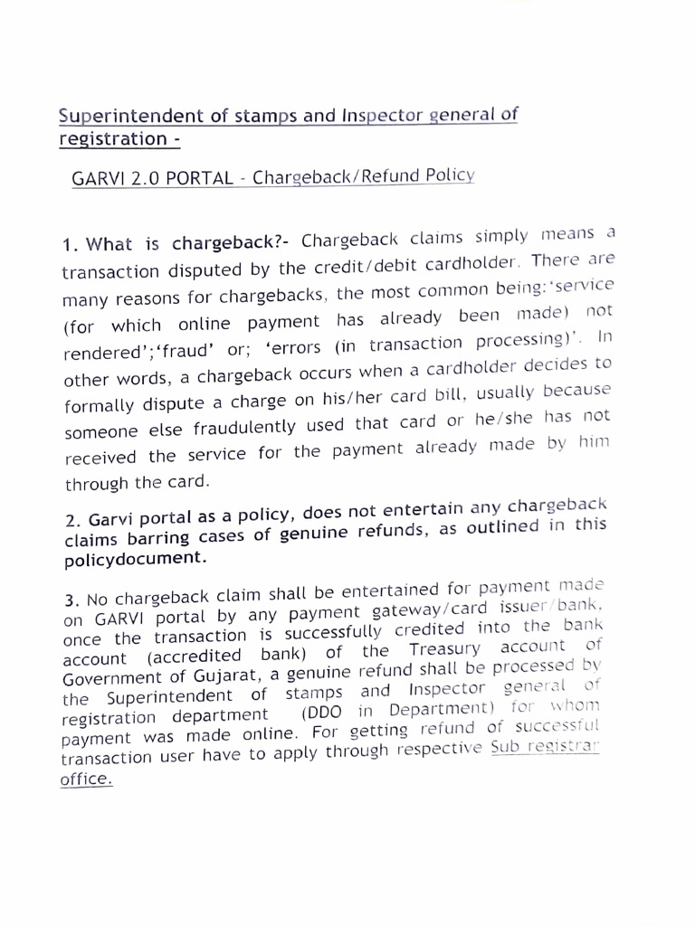 Chargeback Policy PDF Credit Card Money