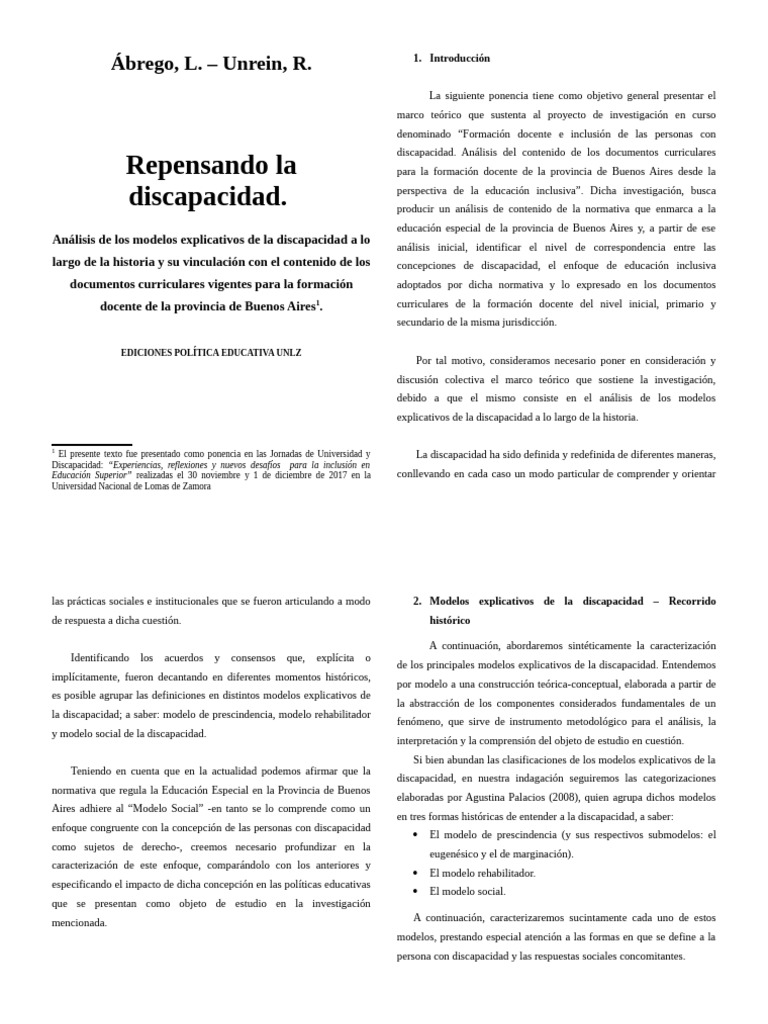 Modelos de Discapacidad en Educación | PDF | Invalidez | Accesibilidad