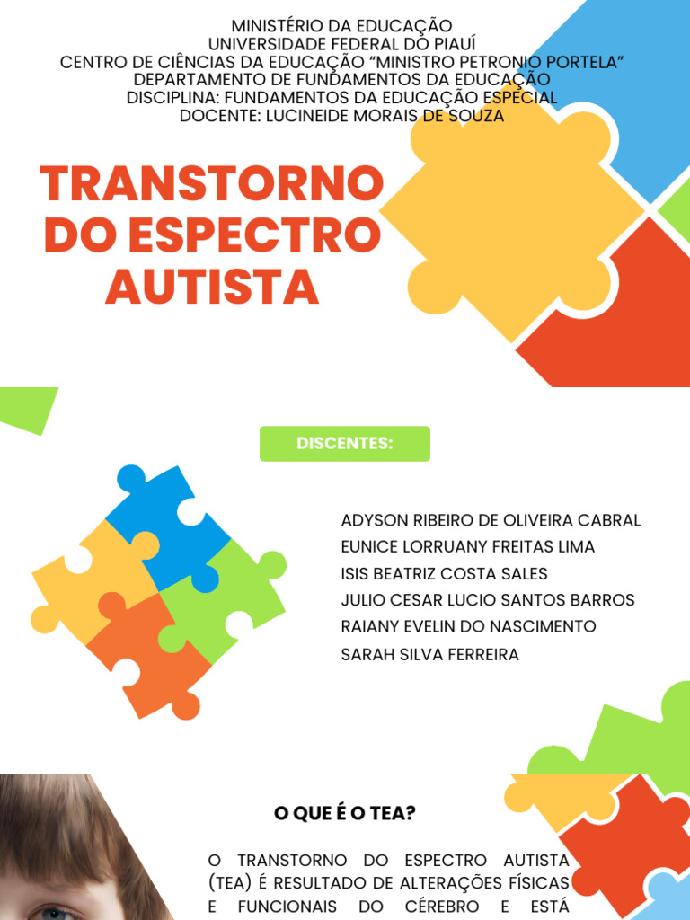 Transtorno do Espectro Autista | PDF | Espectro do autismo | Síndrome ...