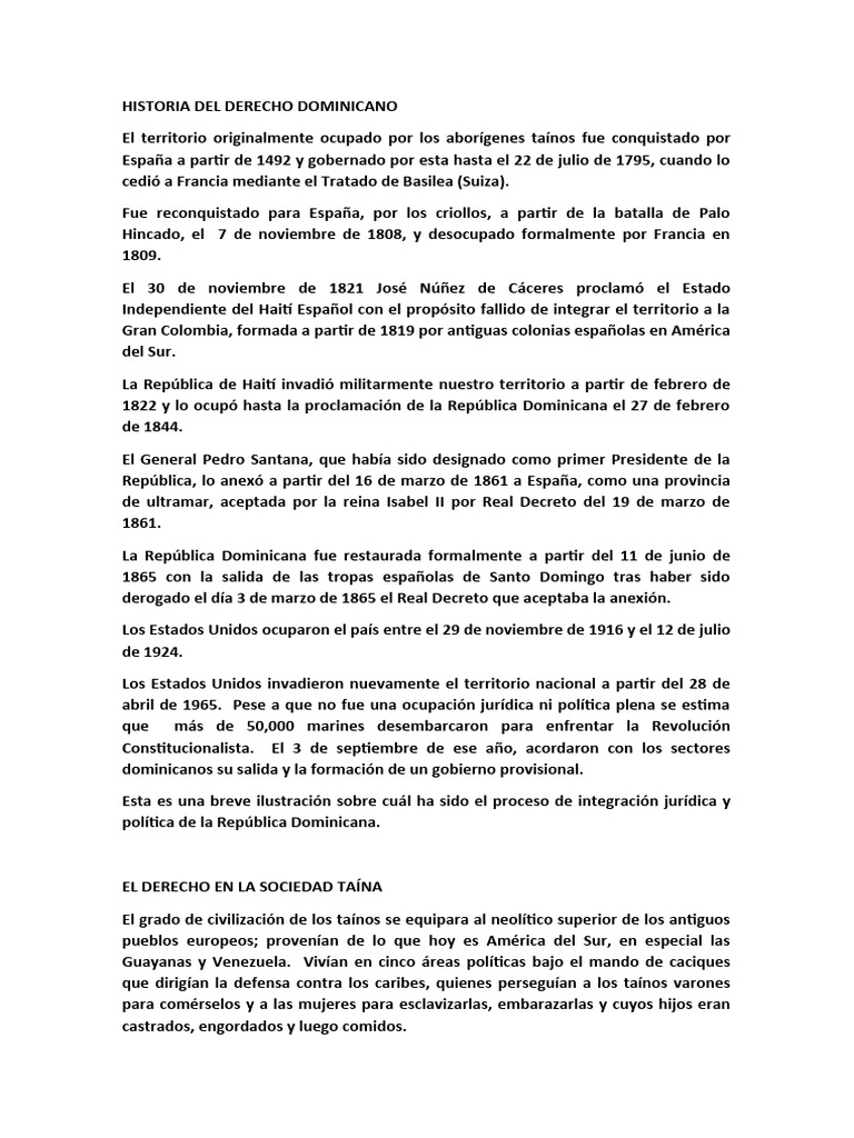 Historia del derecho dominicano pdf constituci n rep blica dominicana