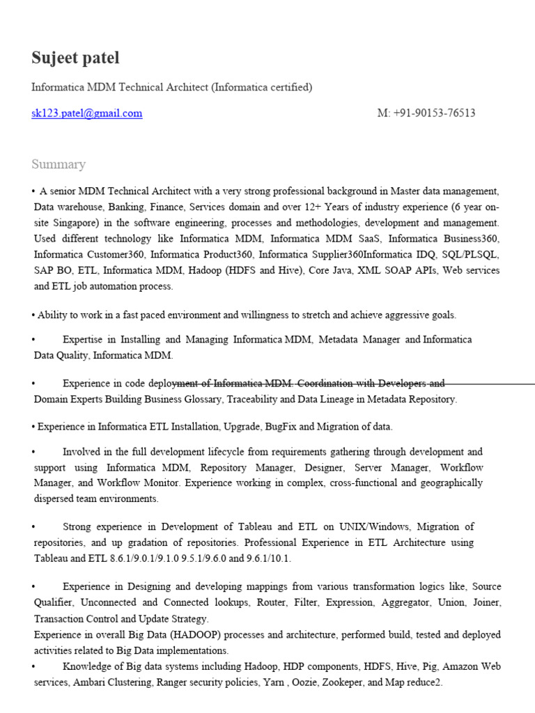 Informatica mdm technical architect pdf databases web service