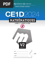 Corrigé CE1D Mathématiques 2024 | PDF | Mathématiques