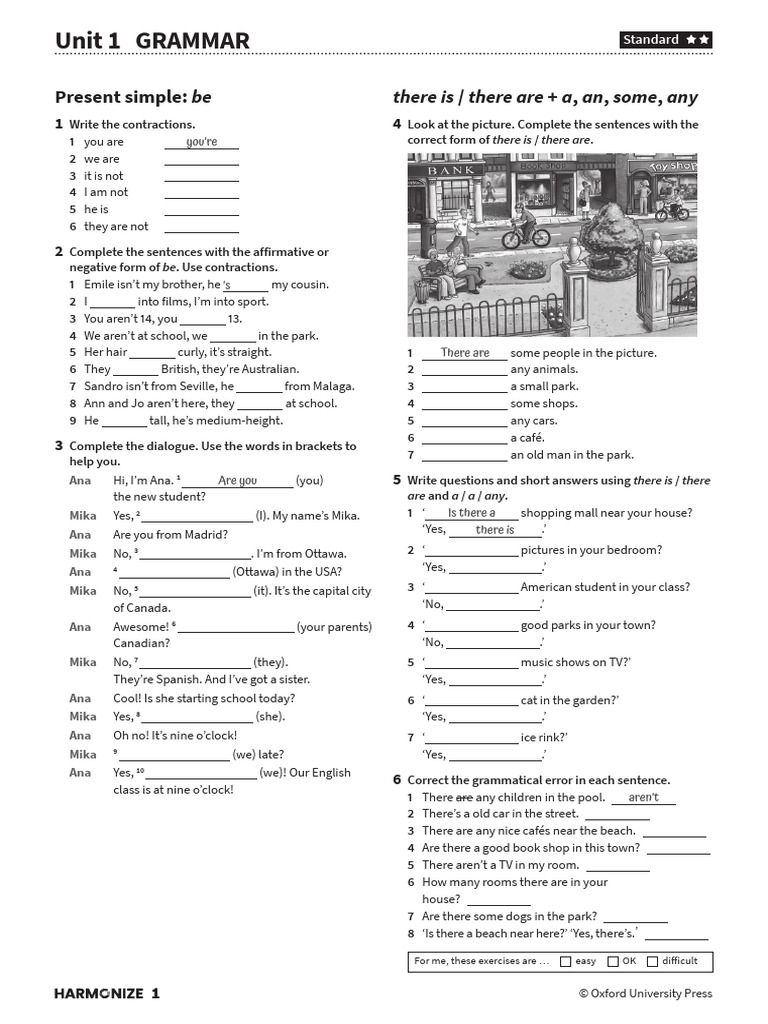 Unit 1 Vocabulary and Grammar Standard | PDF | Grammar | Human ...