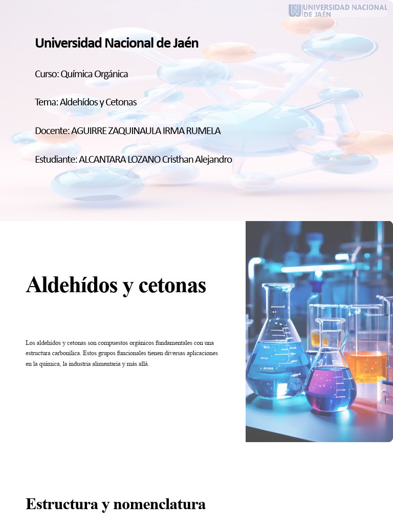 Aldehídos y Cetonas: Estructura y Usos | PDF | Aldehído | Cetona