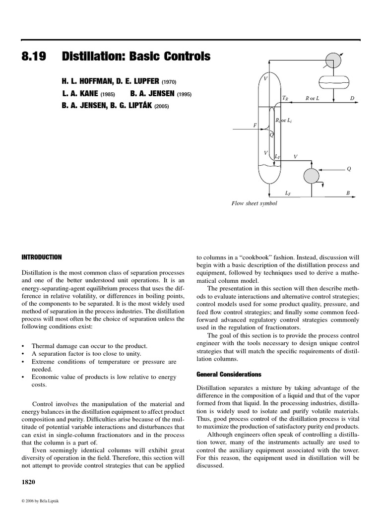 Distillation Process Control Basics | PDF | Distillation | Heat Exchanger
