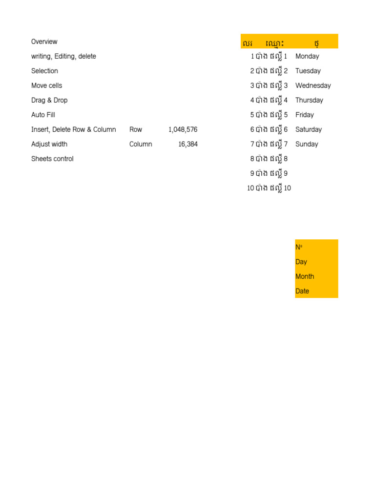 Excel Lesson Overview in PDF | PDF | Personal Computers | Computer ...