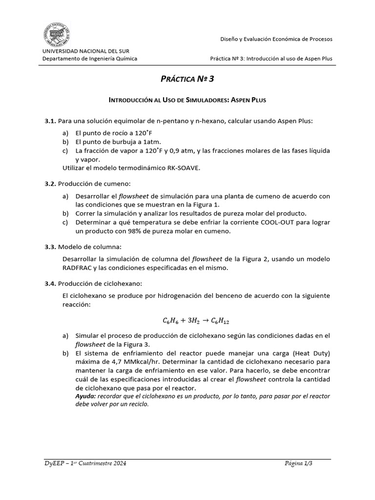 Uso de Aspen Plus en Procesos Químicos | PDF | Reactor Quimico | Física ...