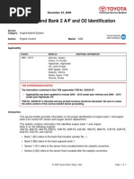 Toyota Identificación de Bancada y Sondas Lambda