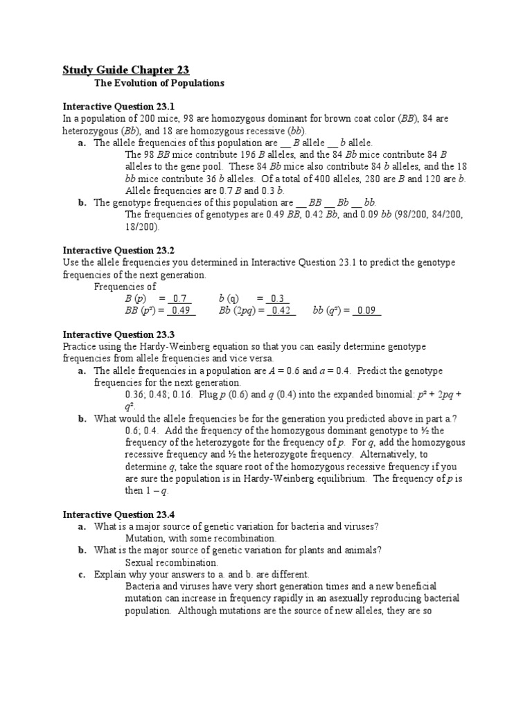 worksheet Genetic Variation Worksheet genetic variation worksheet answer key adriaticatoursrl study guide ch 23 microevolution allele zygosity
