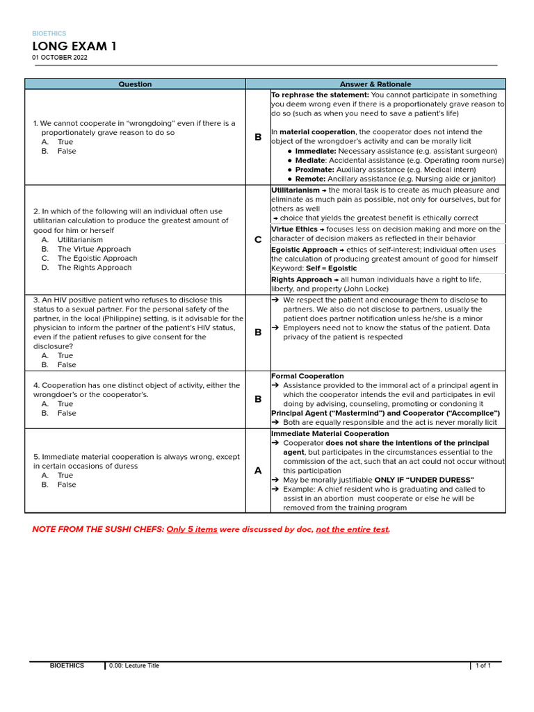 2025 Bioethics Le1 Pdf Bioethics Utilitarianism