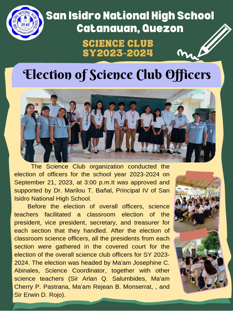 Science Club Officers Elected | PDF