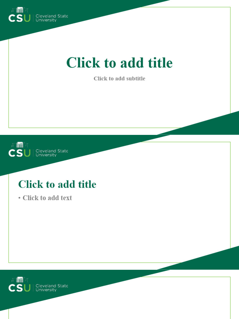 CSU PowerPoint Template Guide | PDF | Self-Improvement | Computers