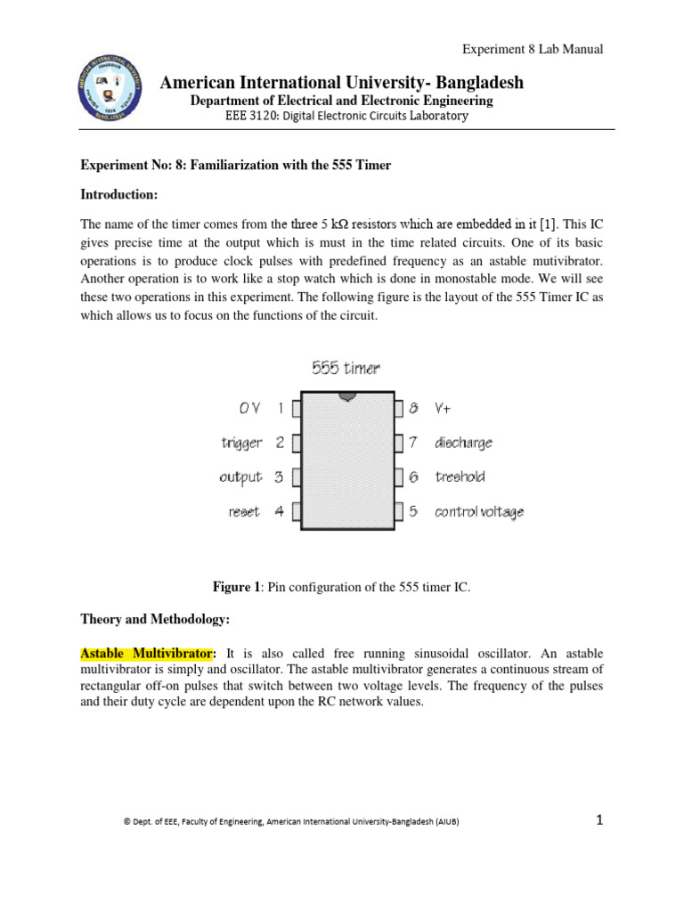 Dec Exp 8 Student Manual | PDF | Electronics | Analog Circuits