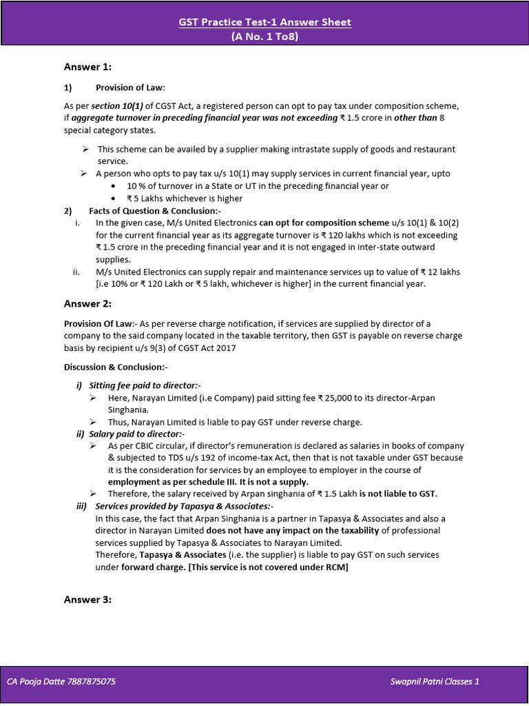GST Composition Scheme Eligibility | PDF | Economies | Taxes