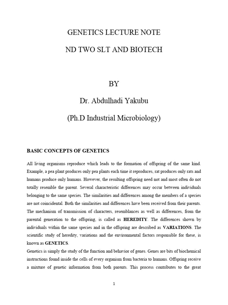 Genetics: Heredity and Chromosomes | PDF | Sex | Dominance (Genetics)