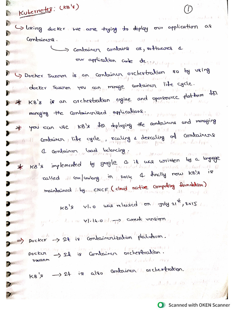 Kubernetes Hand Written Notes | PDF