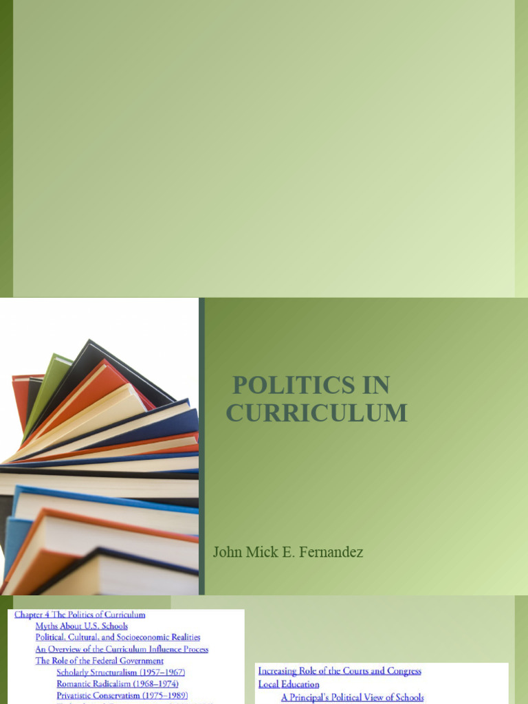Politics and Curriculum Development | PDF | Curriculum | Teachers