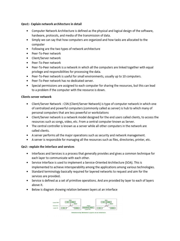 Overview of Computer Network Architecture | PDF | Computer Network ...