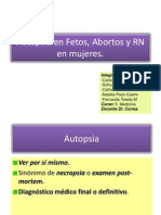 Autopsia en Recién Nacido Feto Aborto