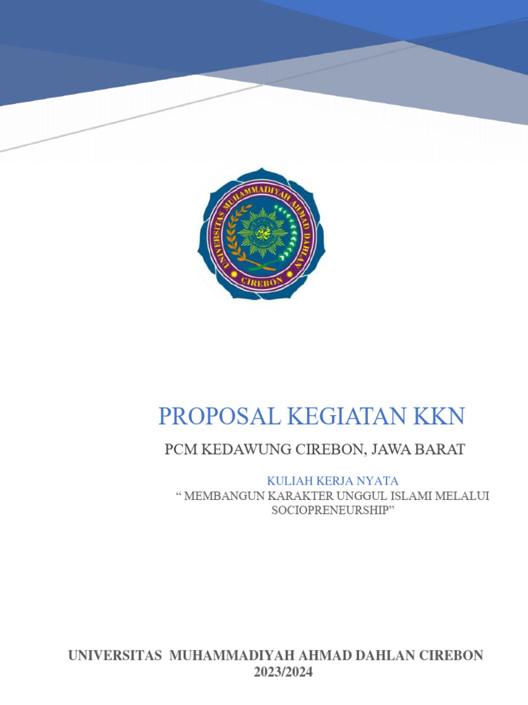 Proposal KKN Universitas Muhammadiyah Cirebon | PDF