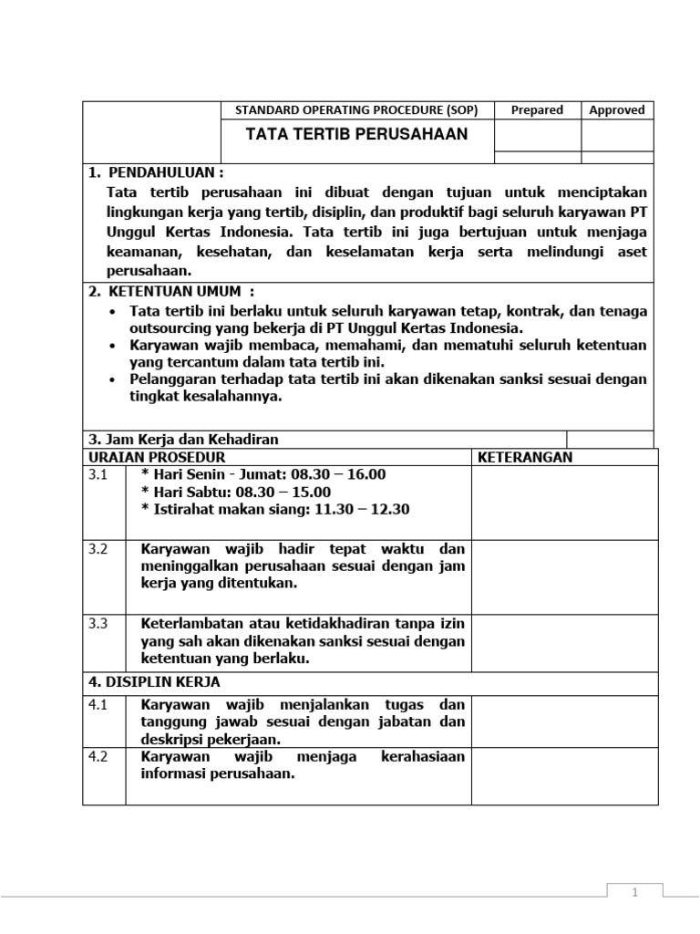 Tata Tertib Perusahaan | PDF | Karier & Perkembangan | Bisnis