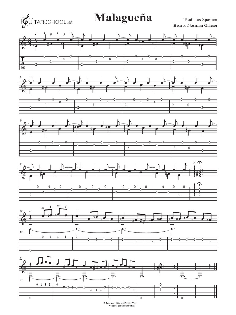 Malaguena TAB | PDF