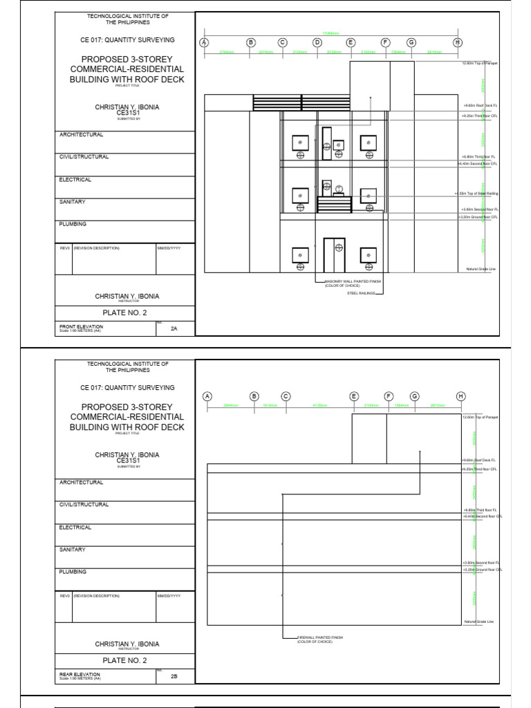 Proposed 3-Storey Commercial Building | PDF | Building Engineering ...