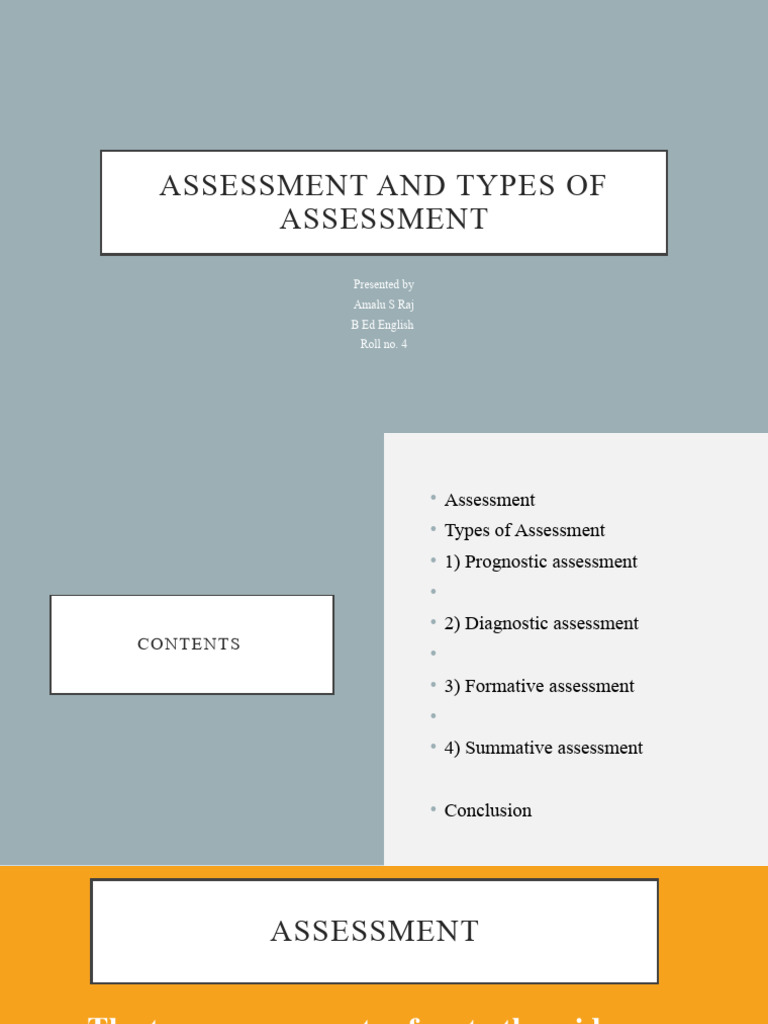 Types of Educational Assessments Explained | PDF | Educational ...