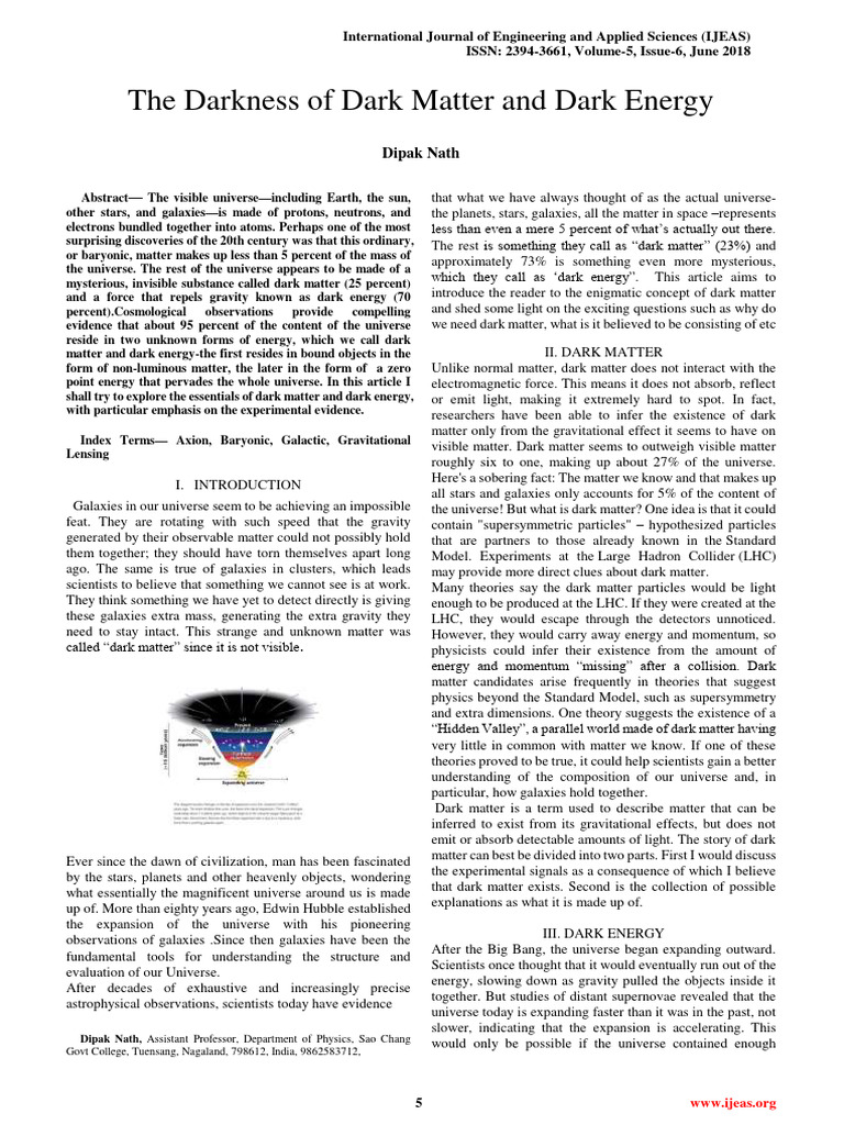 The Darkness of Dark Matter and Dark Ene f4dc5b7f | PDF | Dark Matter ...